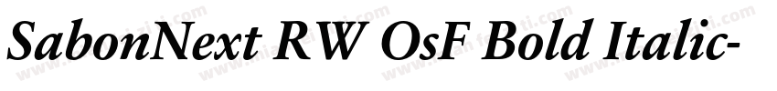 SabonNext RW OsF Bold Italic字体转换